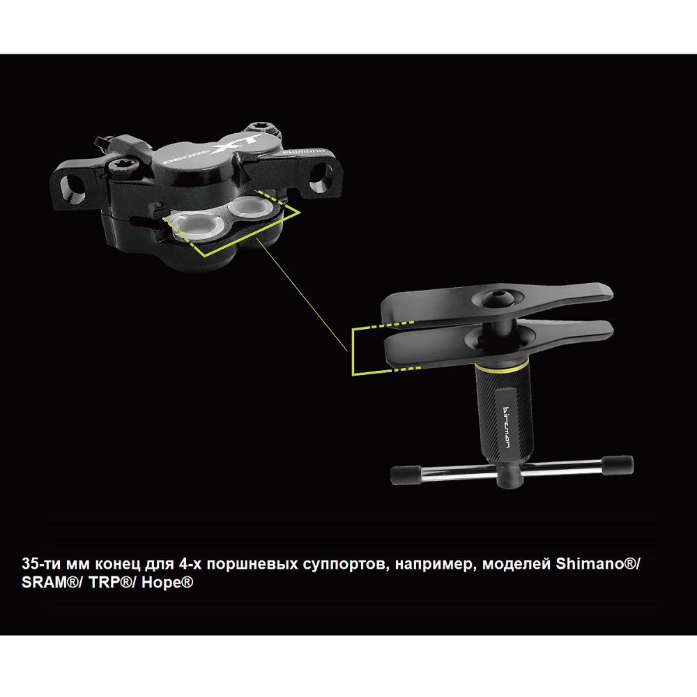 Инструмент для разведения калиперов дискового тормоза Birzman Double-ended Piston Pusher II