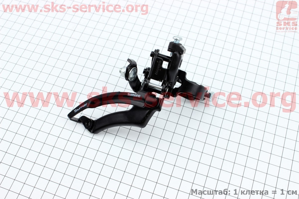 Перемикач передній з верхньою тягою, кріп. 31,8 мм, під зірку 42Т, FD-TZ 20