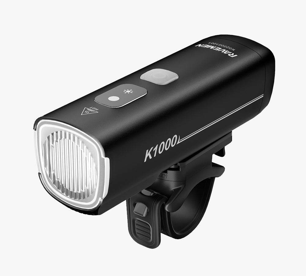 Велосипедна фара Ravemen K1000 (1000 lm, 4000 mAh) з датчиками освітленості