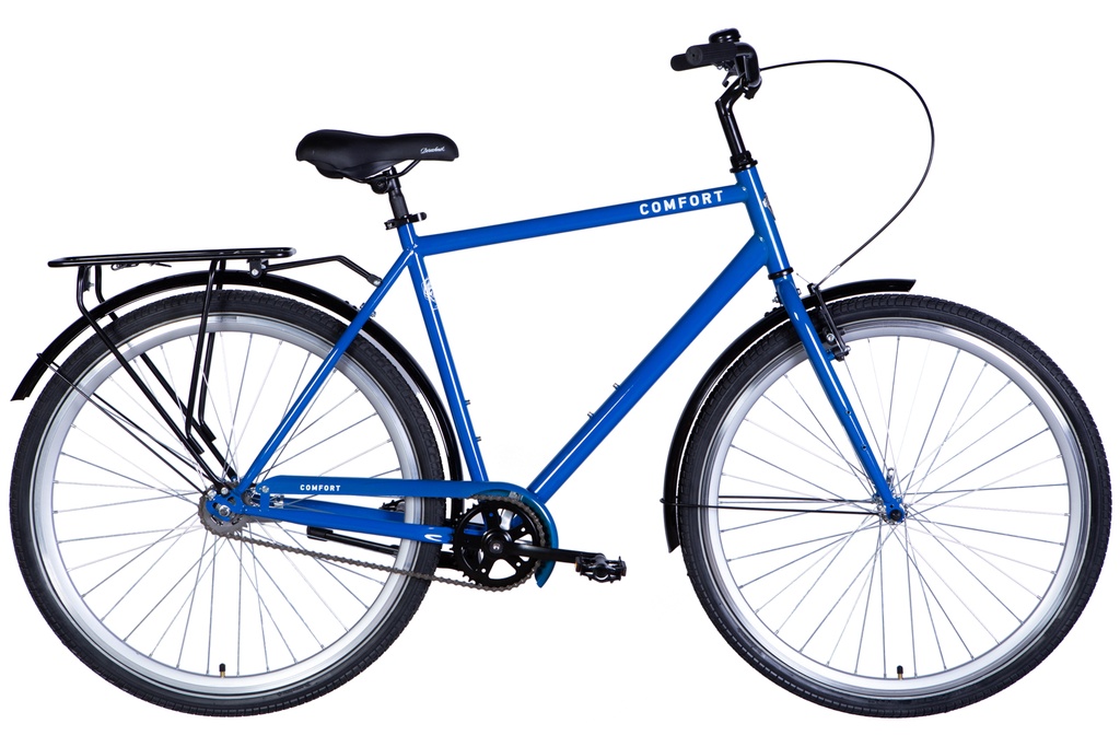 Велосипед уцінений ST 28&quot; Dorozhnik COMFORT MALE Velosteel рама-22&quot; синій 2024 крила, крило пер., крило зад., підніжка, дзвоник
