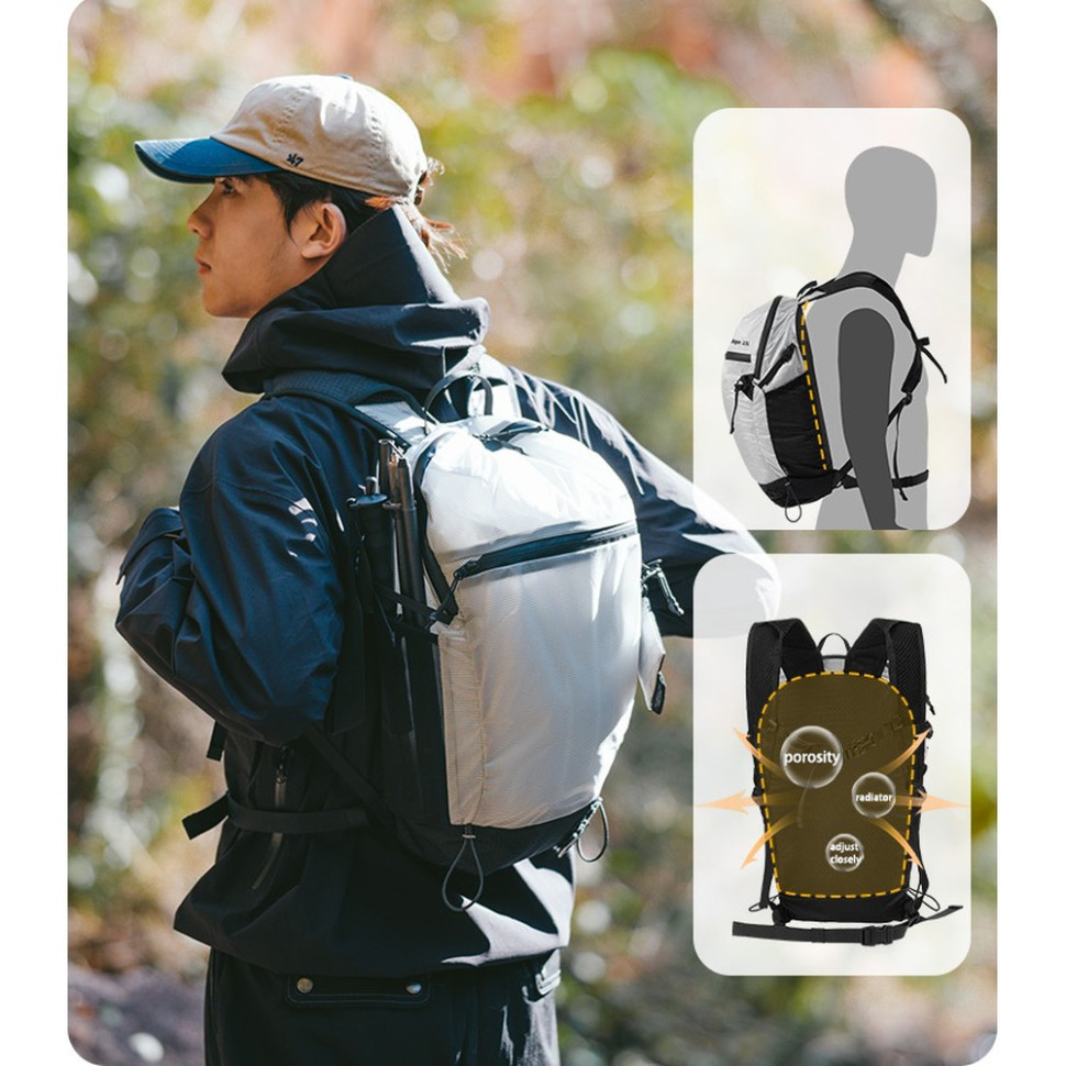 Рюкзак ультралегкий Naturehike CNK2300BB012, 15 л, білий