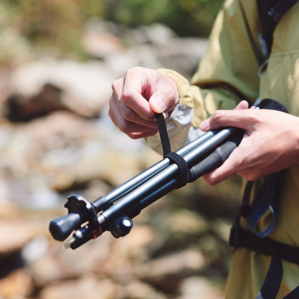 Трекінгова палиця Naturehike CNK2450DS013, 103-120 см, чорна