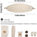 Гамак одномісний без перекидання Naturehike CNK2450WS018, бавовна, зелений