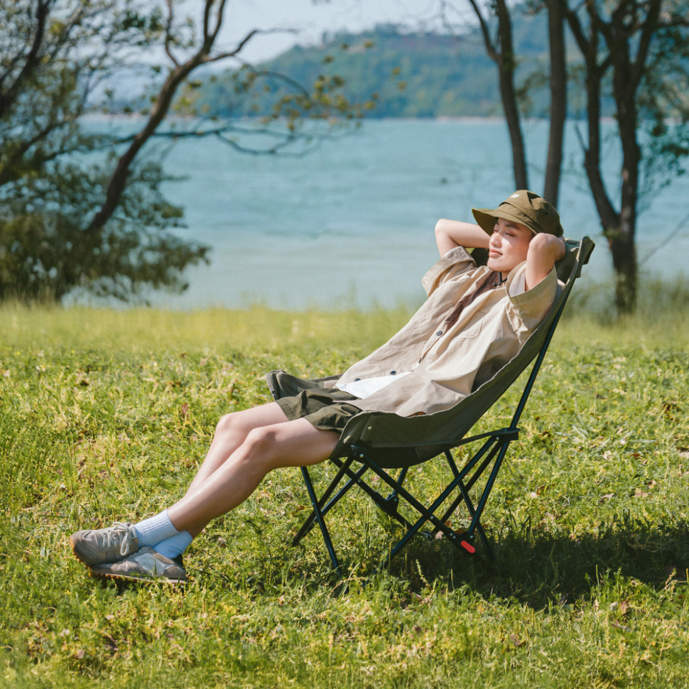 Стілець складаний Naturehike Sea Star 002 CNK2550JJ019, вуглецева сталь, олива