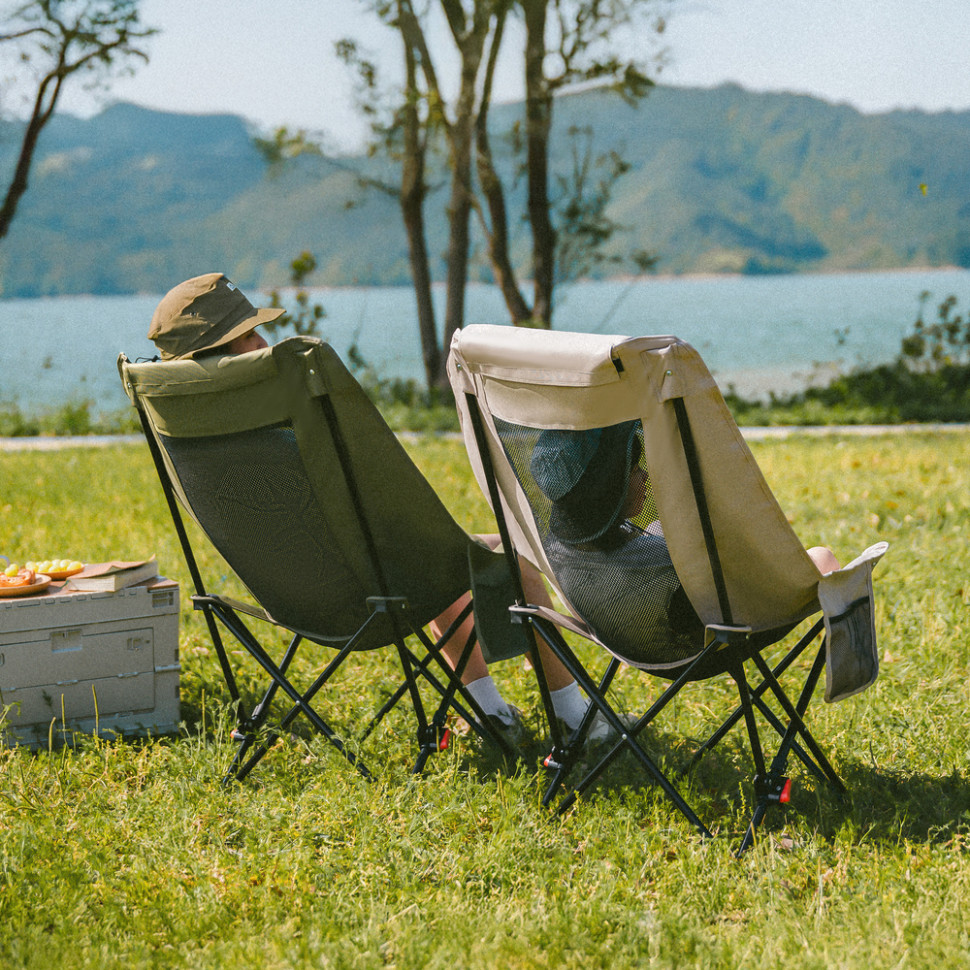 Стілець складаний Naturehike Sea Star 002 CNK2550JJ019, вуглецева сталь, олива