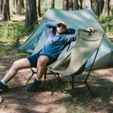 Стілець складаний ультралегкий Naturehike CNK2550JJ013 Yamami YL01, розмір L, алюміній, чорний