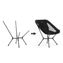 Стілець складаний ультралегкий Naturehike CNK2550JJ013 Yamami YL01, розмір М, алюміній, чорний