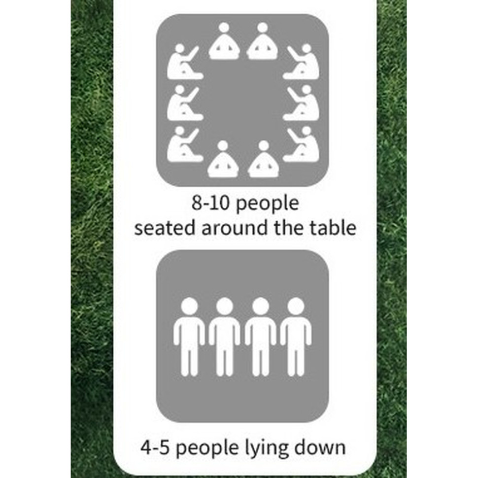 Килимок для пікніка Naturehike CNK2350WS010 210*240 см, блакитний із принтом