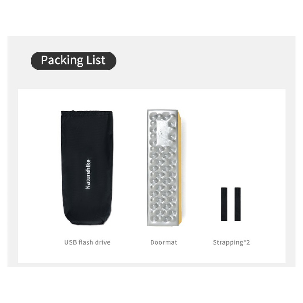 Килимок складний IXPE Naturehike CNK2550WS030, алюмінієва плівка, 18 мм, оливковий-зелений