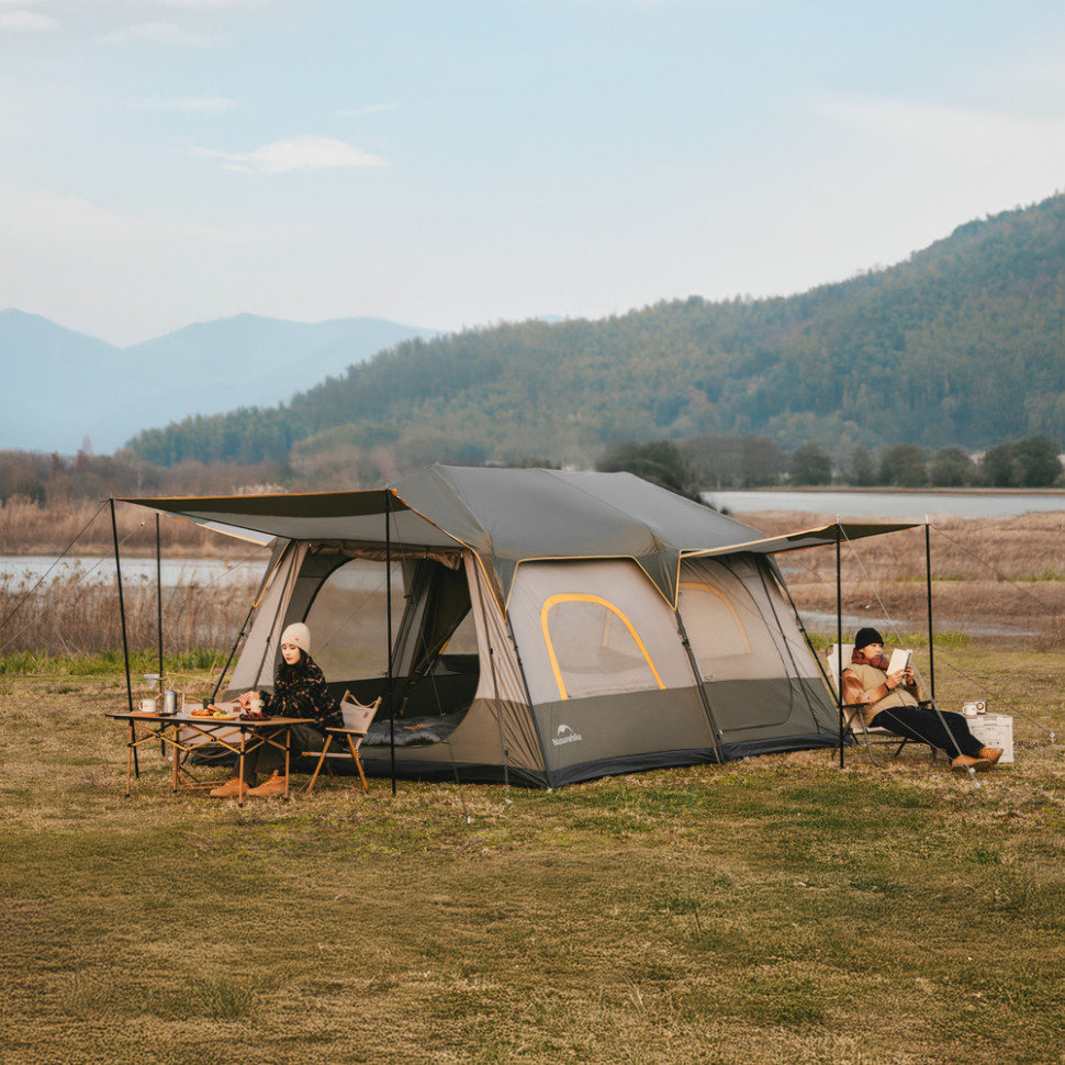 Намет восьмимісний Naturehike Cape 13.1 CNK2450WS050 з швидким розкриттям, сіро-коричневий