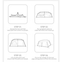 Намет восьмимісний Naturehike Cape 13.1 CNK2450WS050 з швидким розкриттям, сіро-коричневий