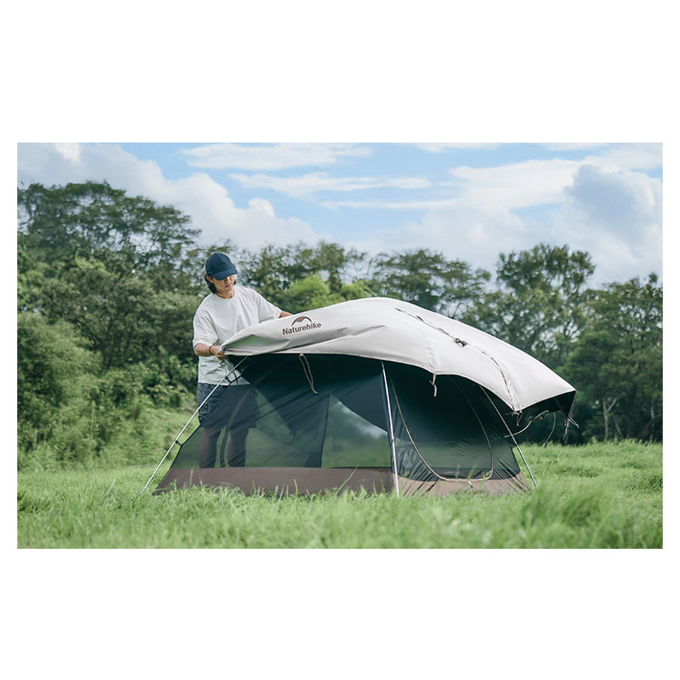 Намет тримісний Naturehike Greek Style CNK2300ZP024 світло-кавовий