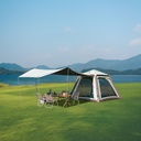 Намет тримісний надувний автоматичний із тентом Naturehike Ango CNK2550WS017, коричневий