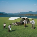 Намет тримісний надувний автоматичний із тентом Naturehike Ango CNK2550WS017, коричневий