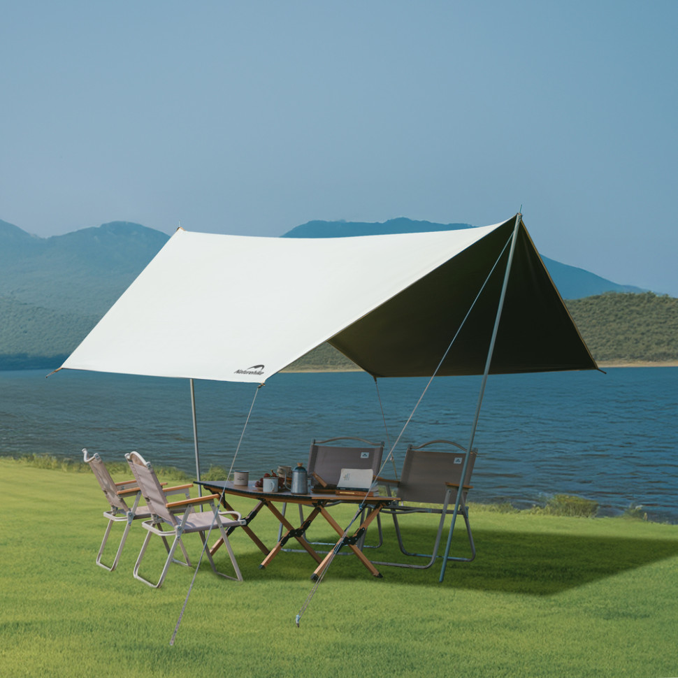 Намет тримісний надувний автоматичний із тентом Naturehike Ango CNK2550WS017, коричневий