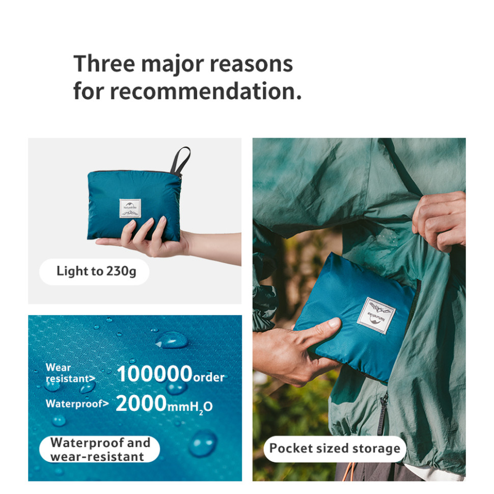 Рюкзак компактний надлегкий Naturehike NH17A017-B Yunyan, 30 л, чорний