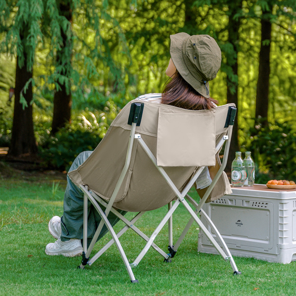 Стілець складаний Naturehike Stellaluna T04 CNK2550JJ022, вуглецева сталь, чорний