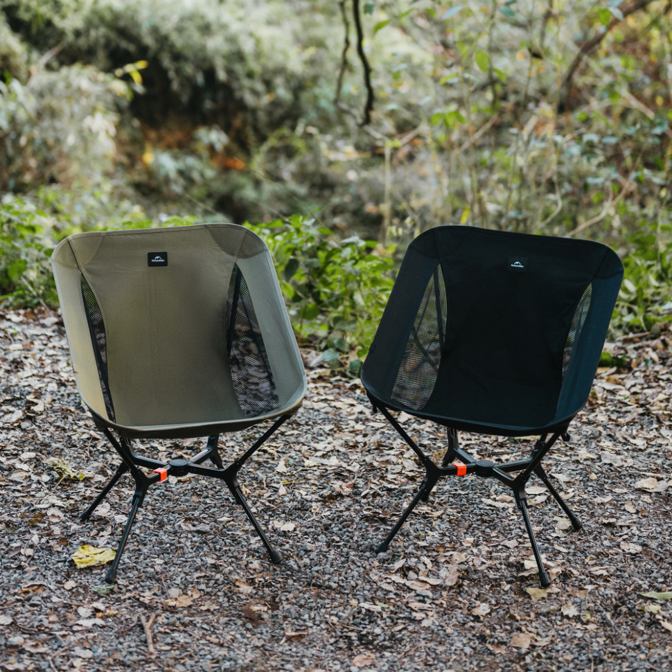 Стілець складаний ультралегкий Naturehike CNK2550JJ013 Yamami YL01, розмір М, алюміній, оливковий