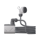 Душ портативний з насосом на акумуляторі Flextail Tiny Shower, білий