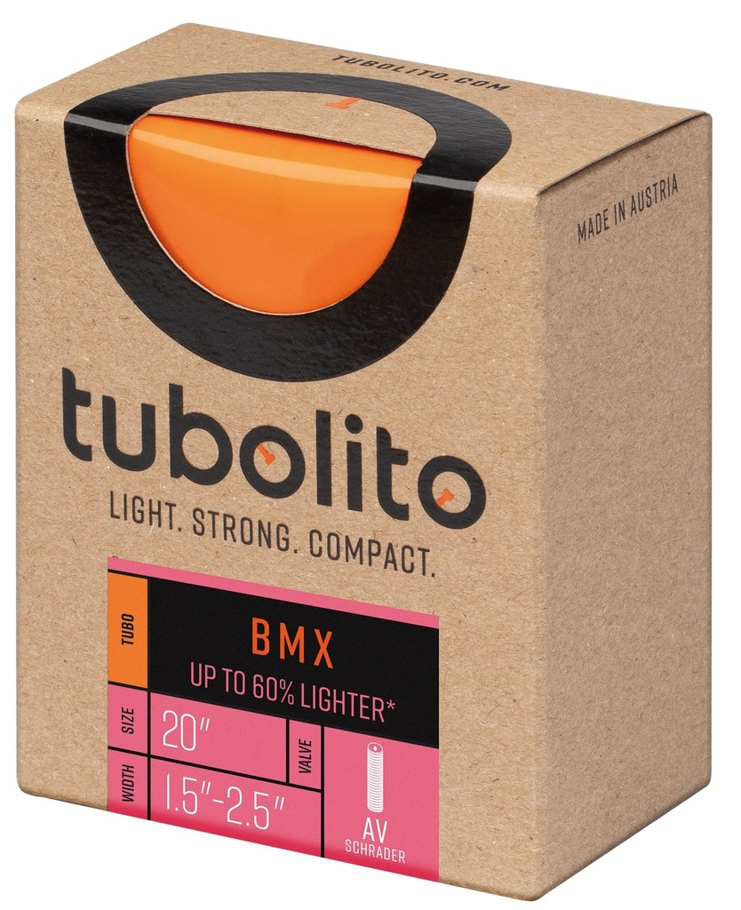 Камера TPU 20" (37/64-406) Tubolito TUBO-BMX, AV40 (оранж).